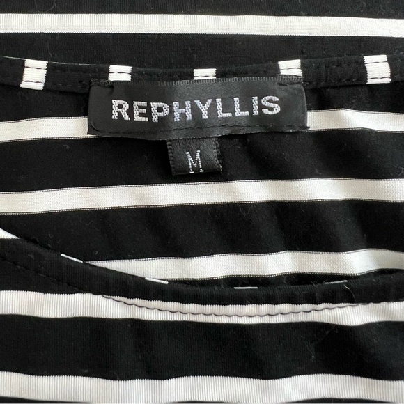 Rephyllis Black & White Striped Bodycon Dress - Size M - Picture 8 of 9